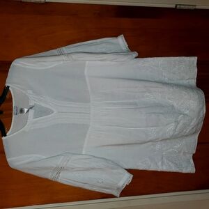 Tommy Bahama White Linen  Embroidered Women's Dress, Women's Medium